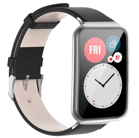 Correa cuero Huawei Watch Fit SE (negra)