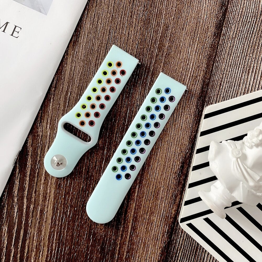 Amazfit Bip 6 Sport Strap (Light Blue/Colourful)