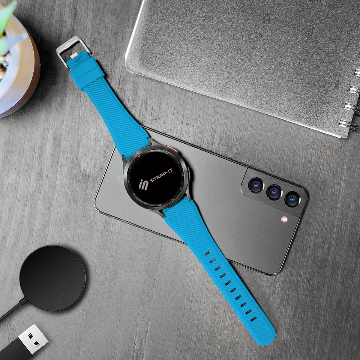 Correa silicona sarga Amazfit Bip 5 (azul claro)