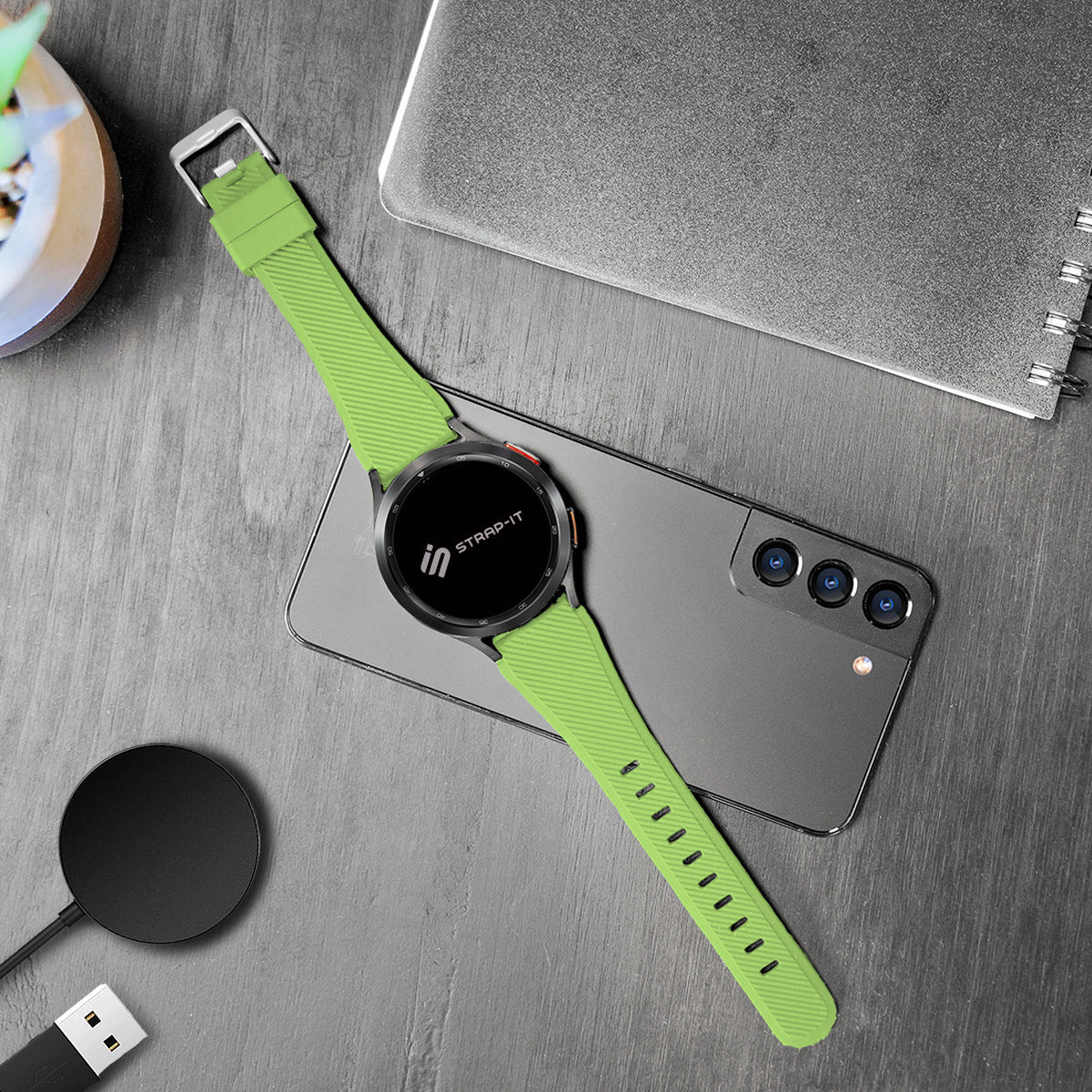 Amazfit Active Twill Silicone Strap (Light Green)