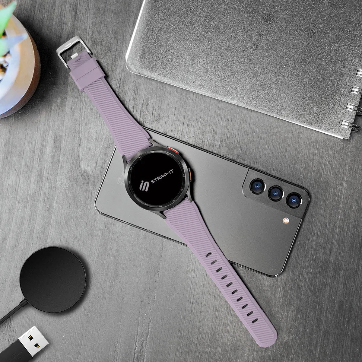 Correa silicona Fossil Gen 4 Explorist HR (lila)