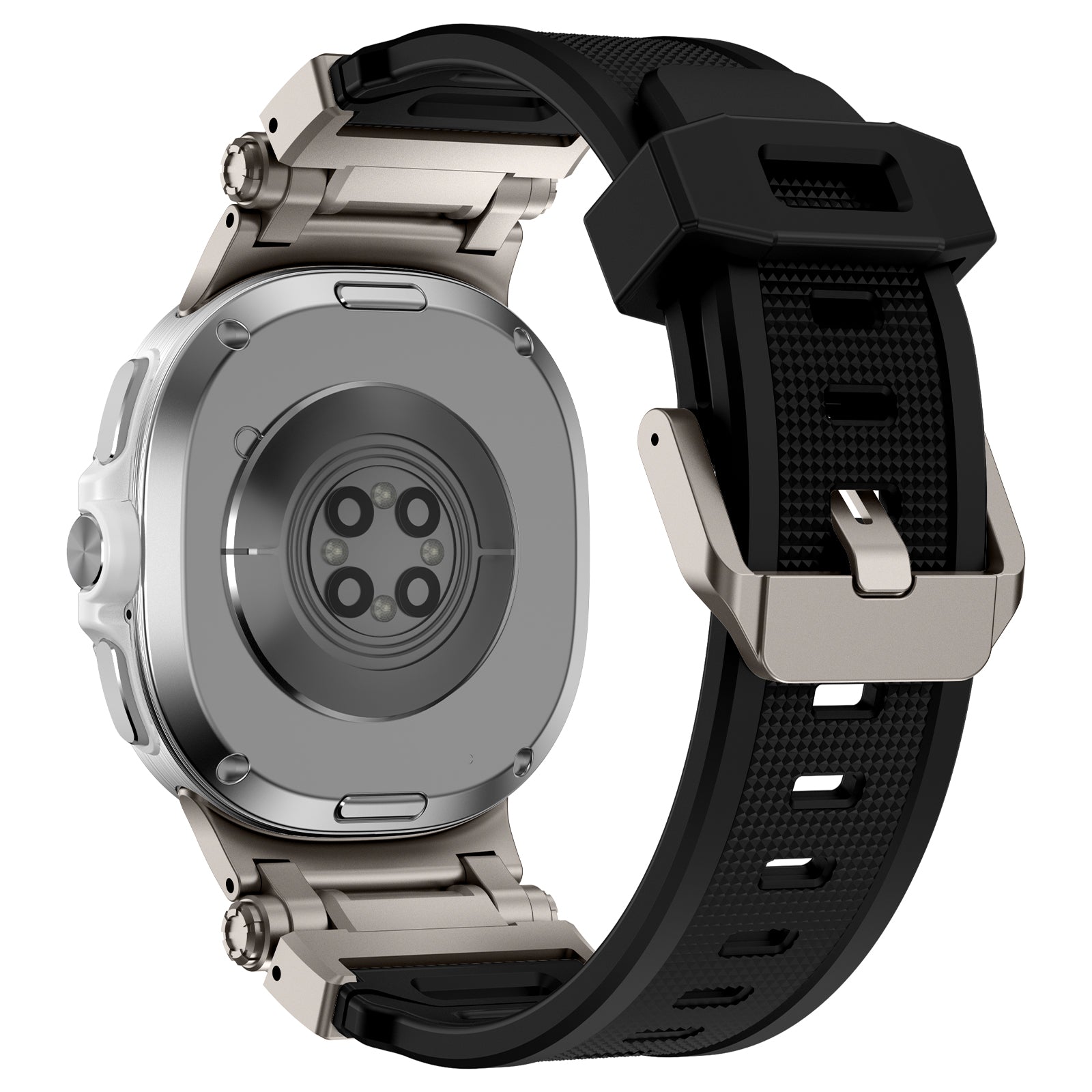 Correa silicona 'Explorer' Samsung Galaxy Watch 8 Classic negro con titanio