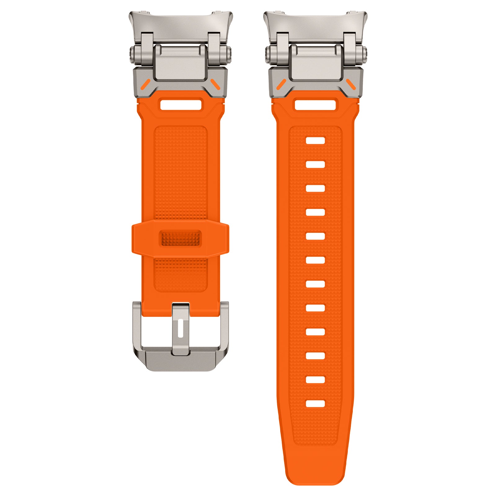 Correa silicona 'Explorer' Samsung Galaxy Watch 8 44mm (naranja con titanio)