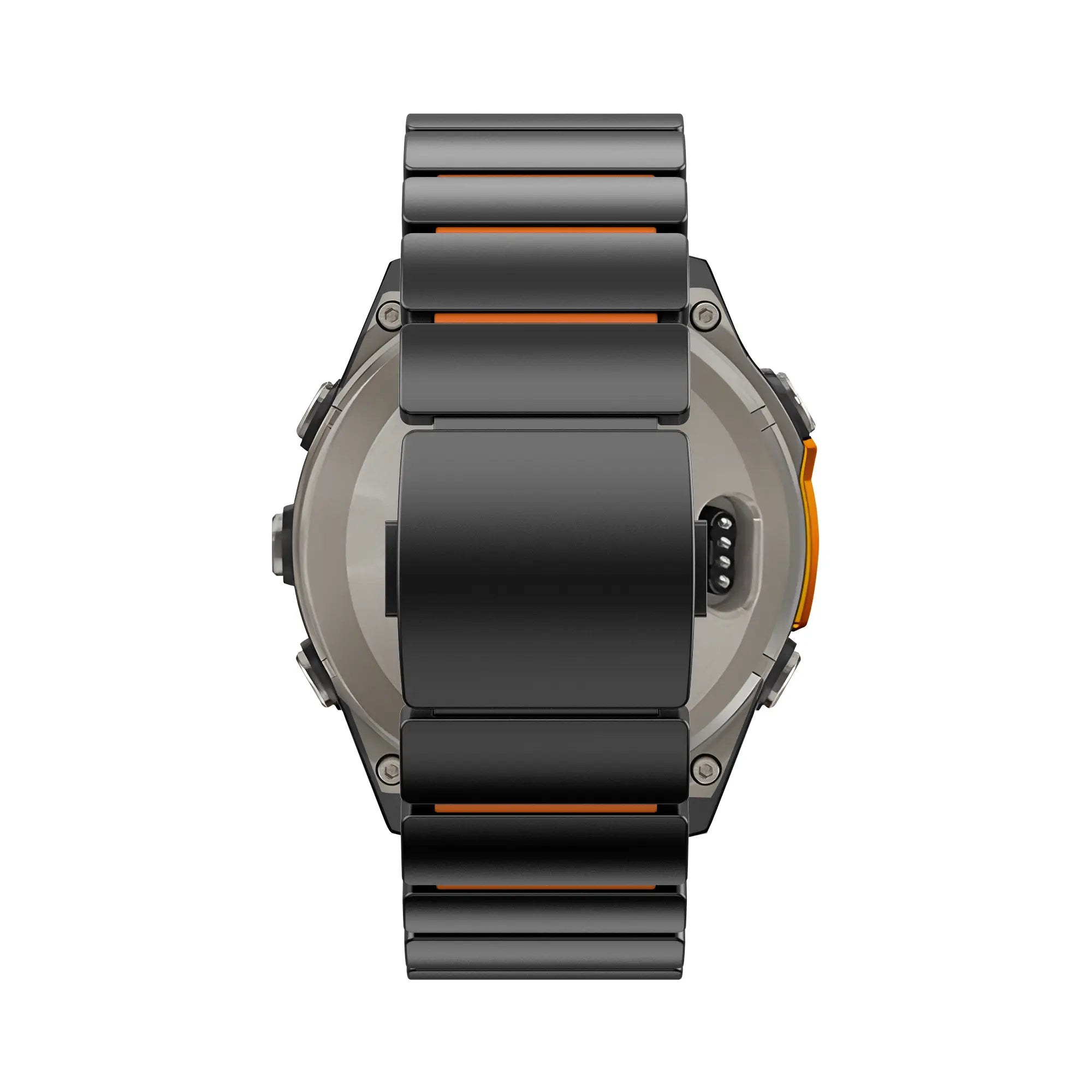 Bandz Correa titanio 'Hybrid' Garmin Quatix 3/6x/7x (negro/naranja)