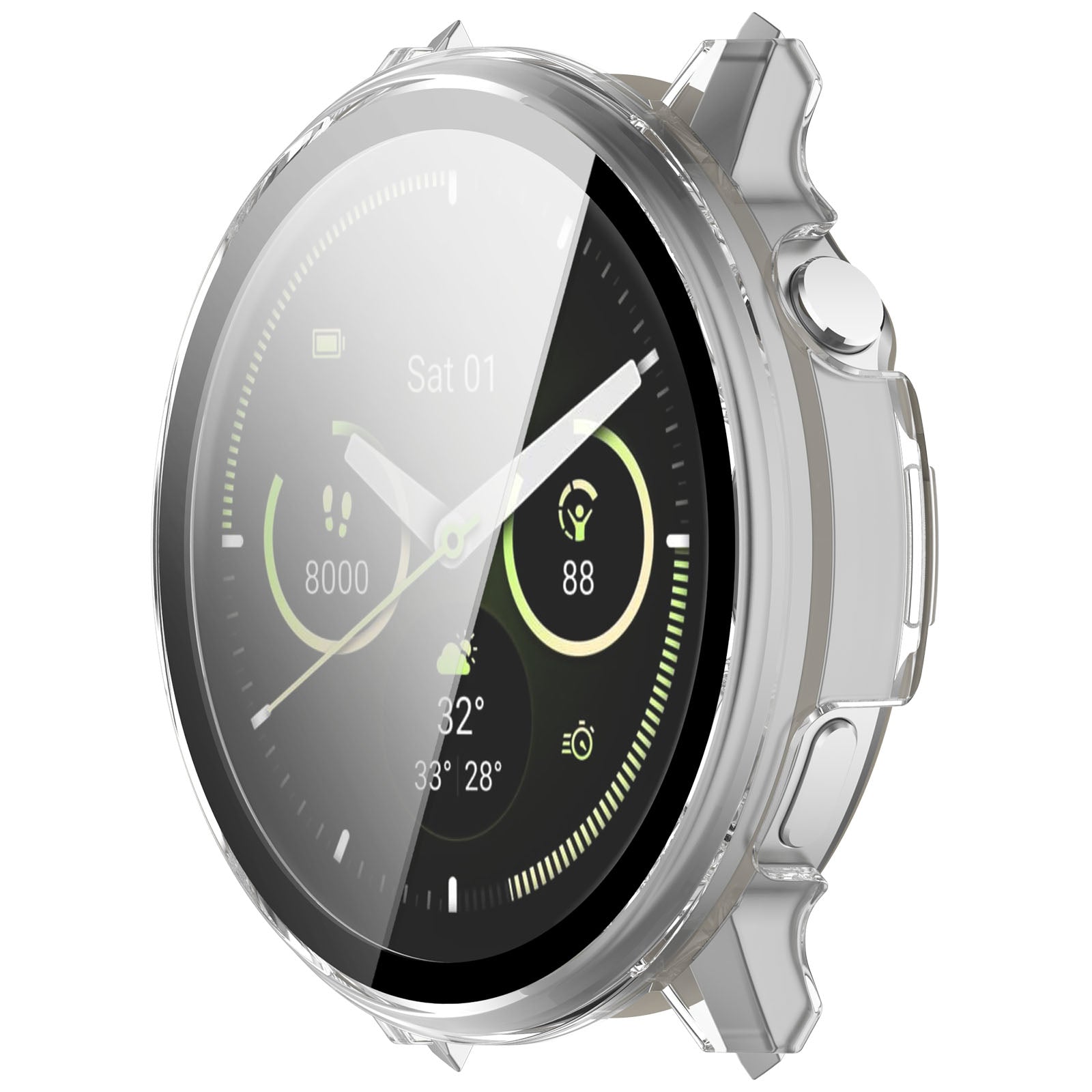 Funda dura con vidrio Garmin Venu 4 - 45mm (transparente)