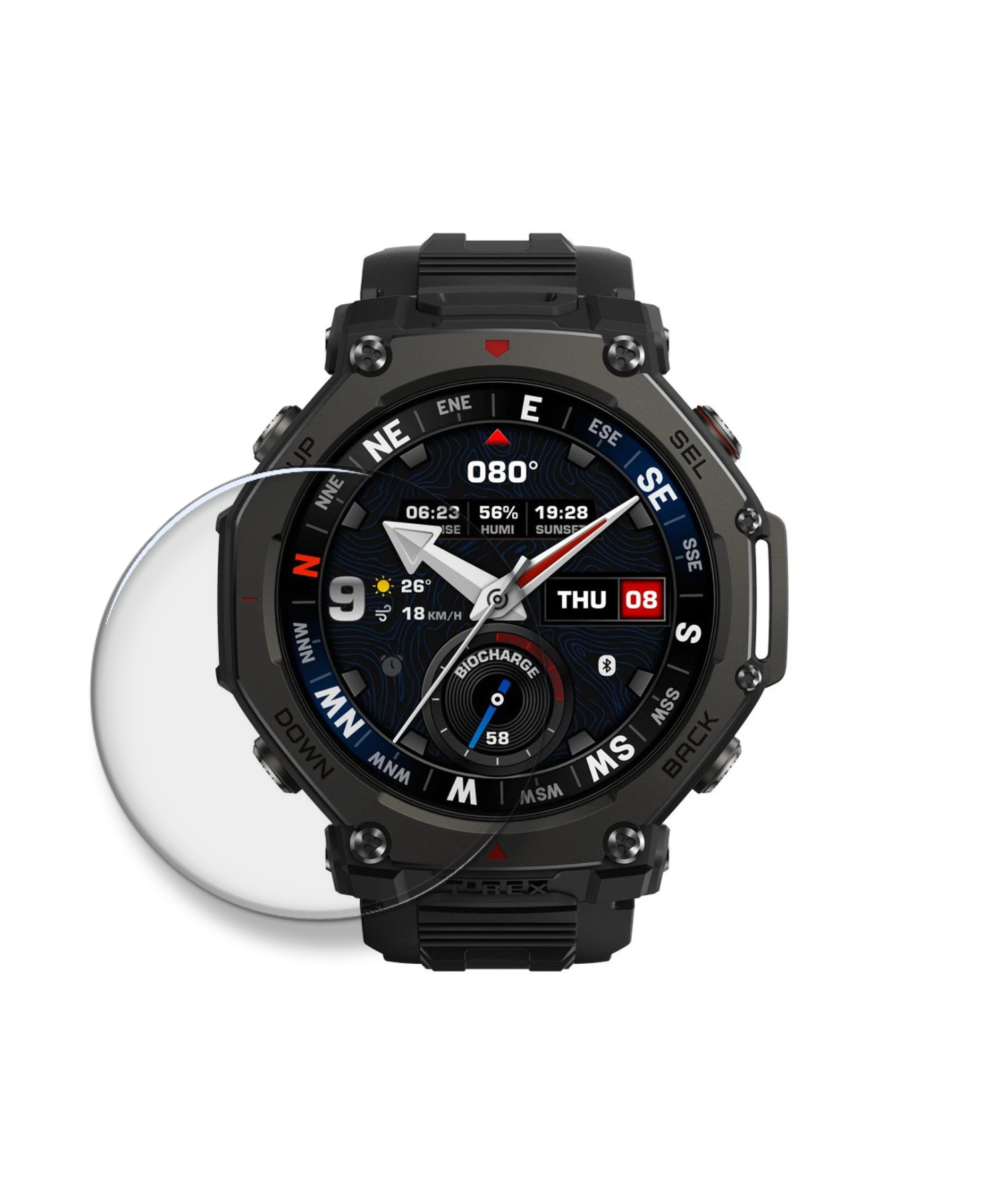 Protector de pantalla Amazfit T-Rex 3 Pro - 48mm (vidrio)