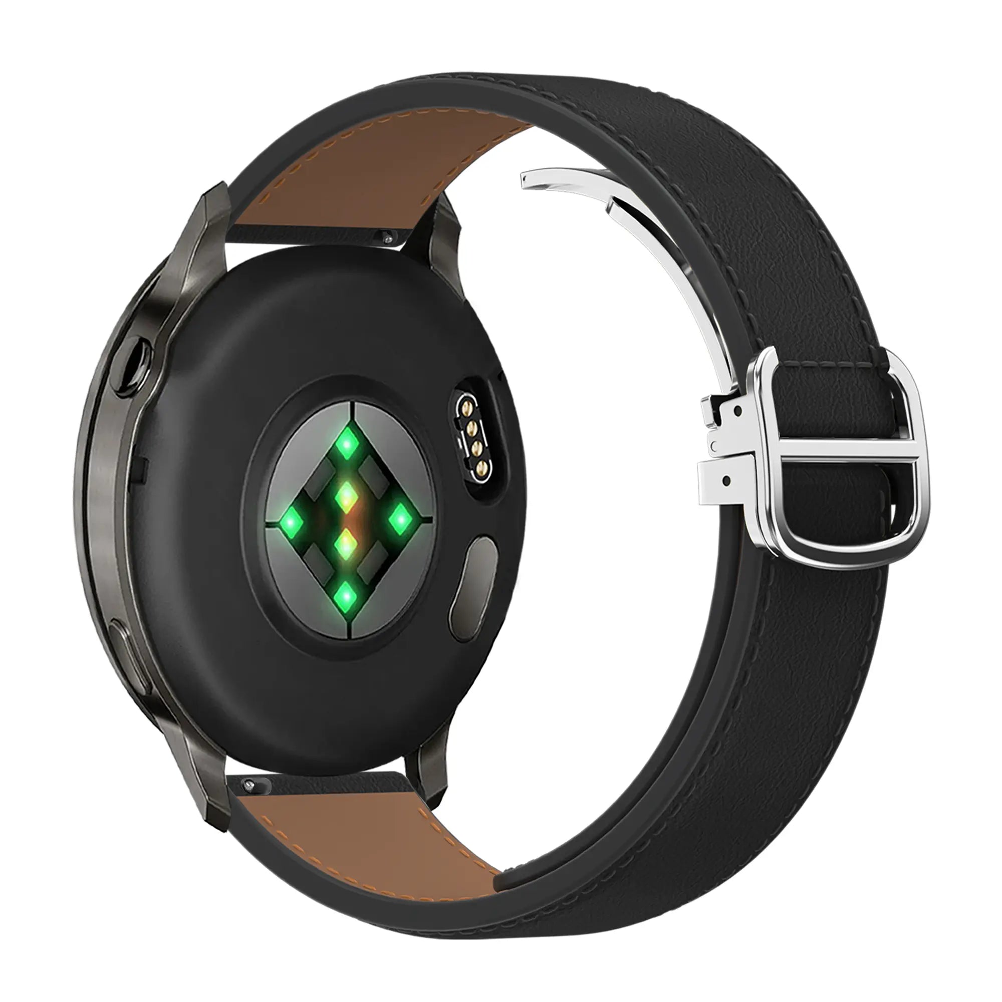 Bandz Samsung Galaxy Watch 6 - 40mm Leather Strap 'D-Type' (Black)