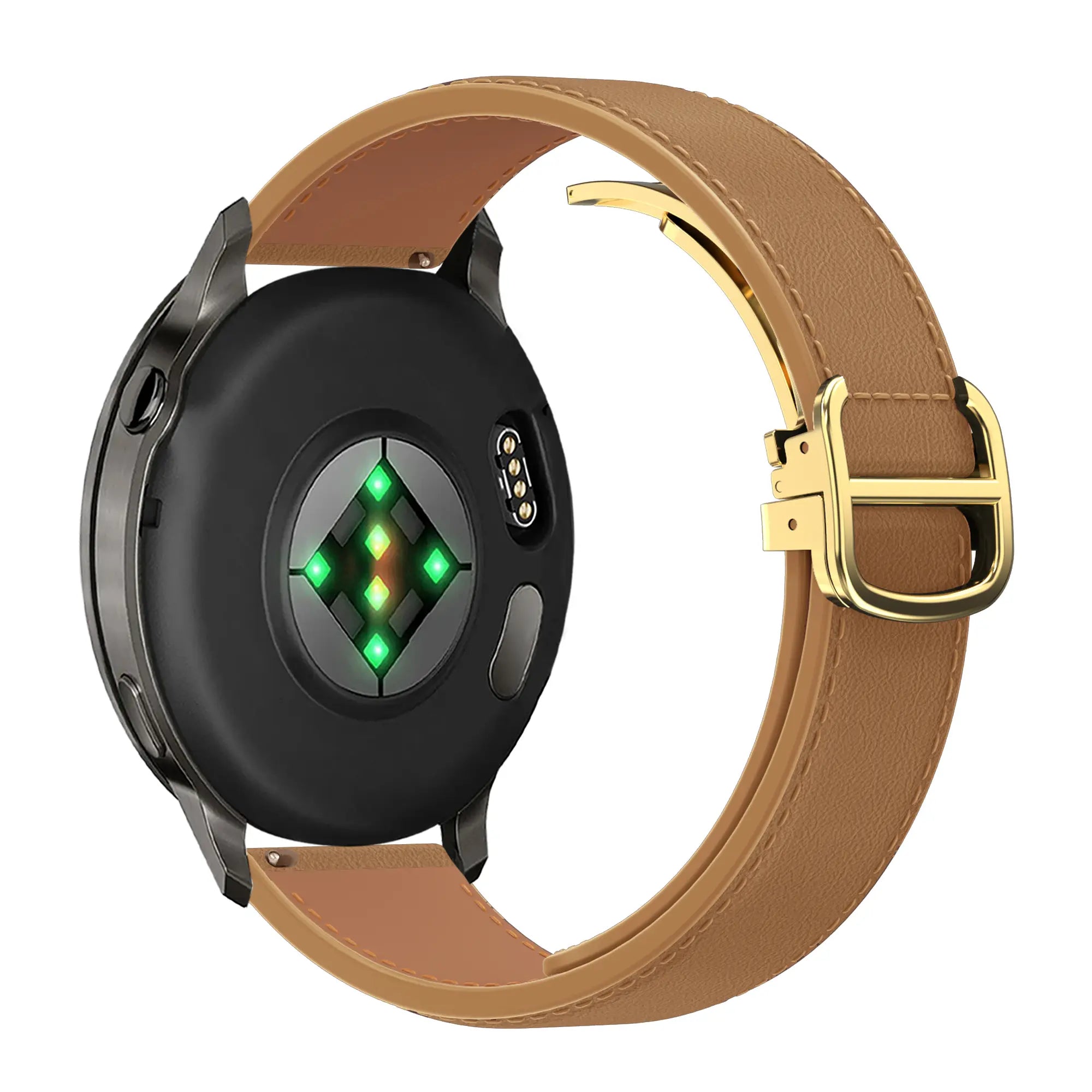 Bandz Correa cuero 'D-Type' Samsung Galaxy Watch FE (té con leche)