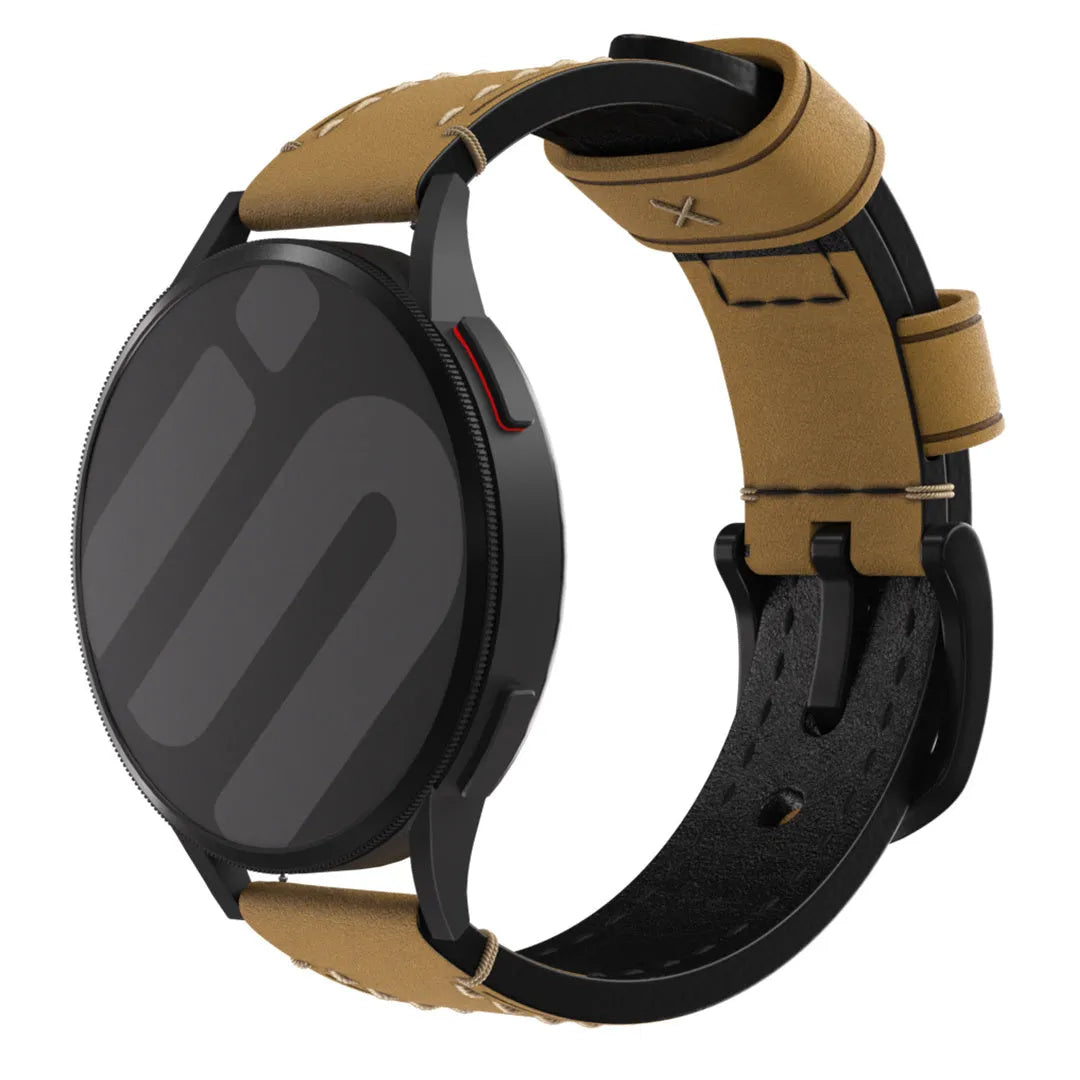Correa de cuero auténtico Oppo Watch X2 Mini (marrón)