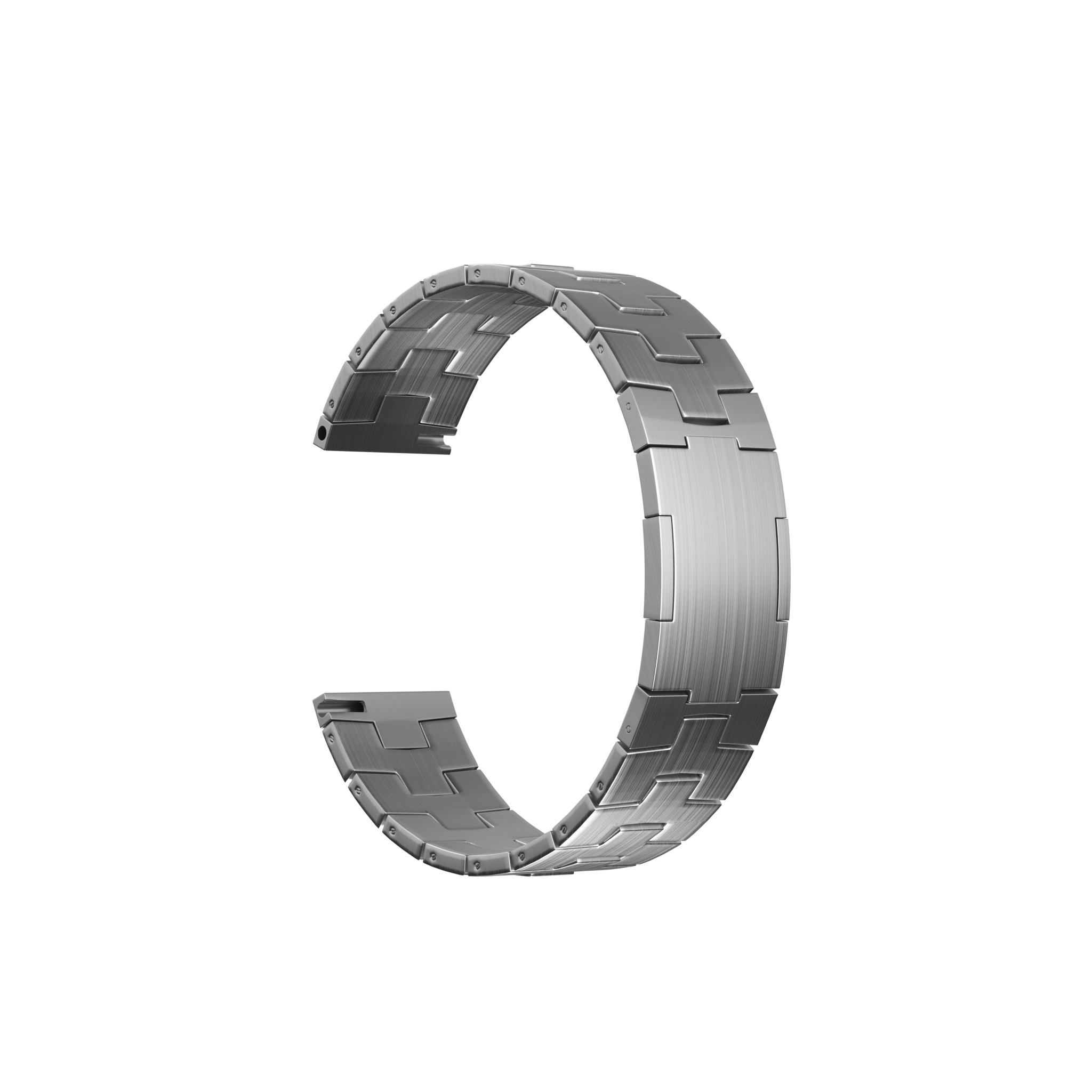 Correa titanio con hebilla plana Huawei Watch 5 - 46mm (plateado)