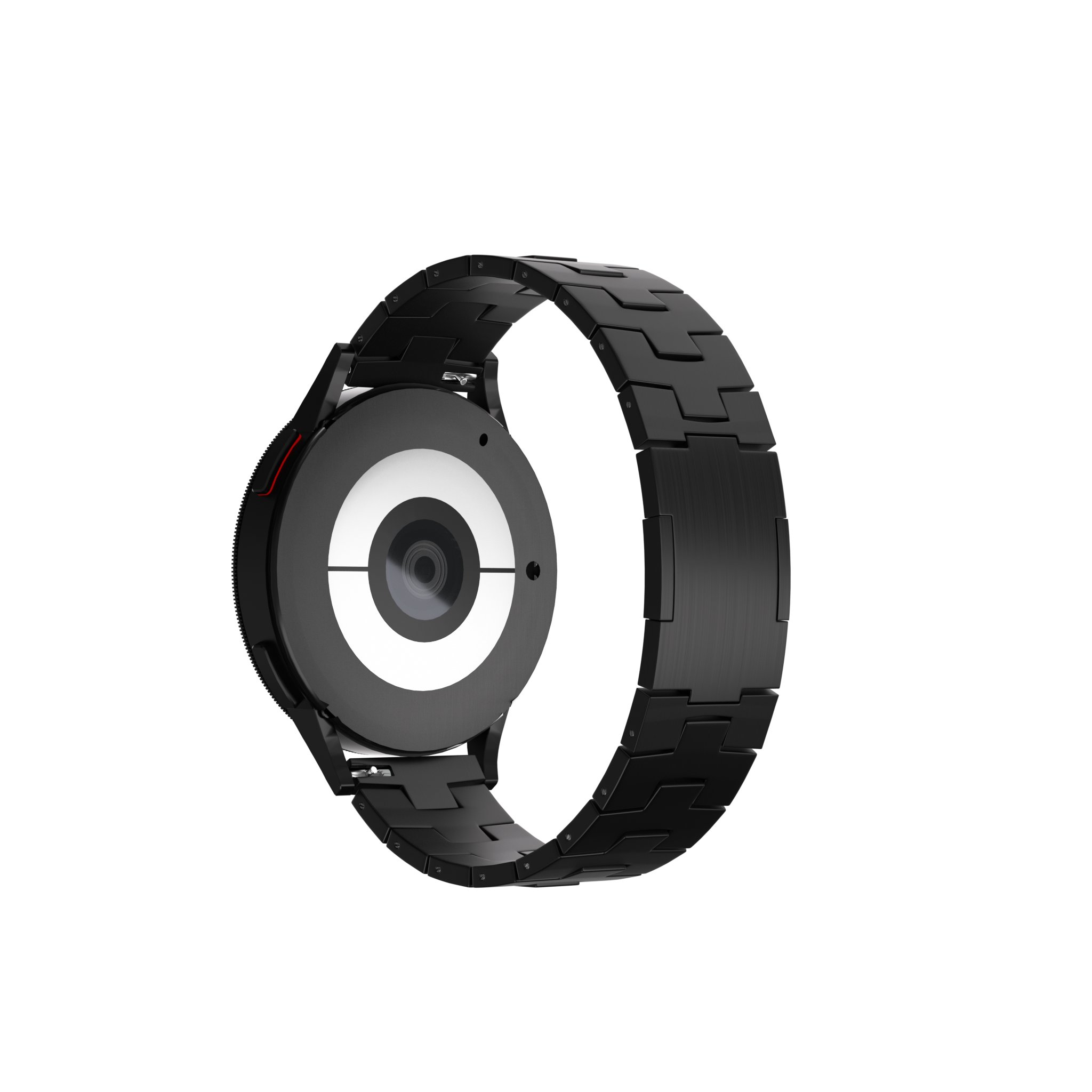 Correa titanio granulado (cierre plano) Huawei Watch Ultimate (negro)