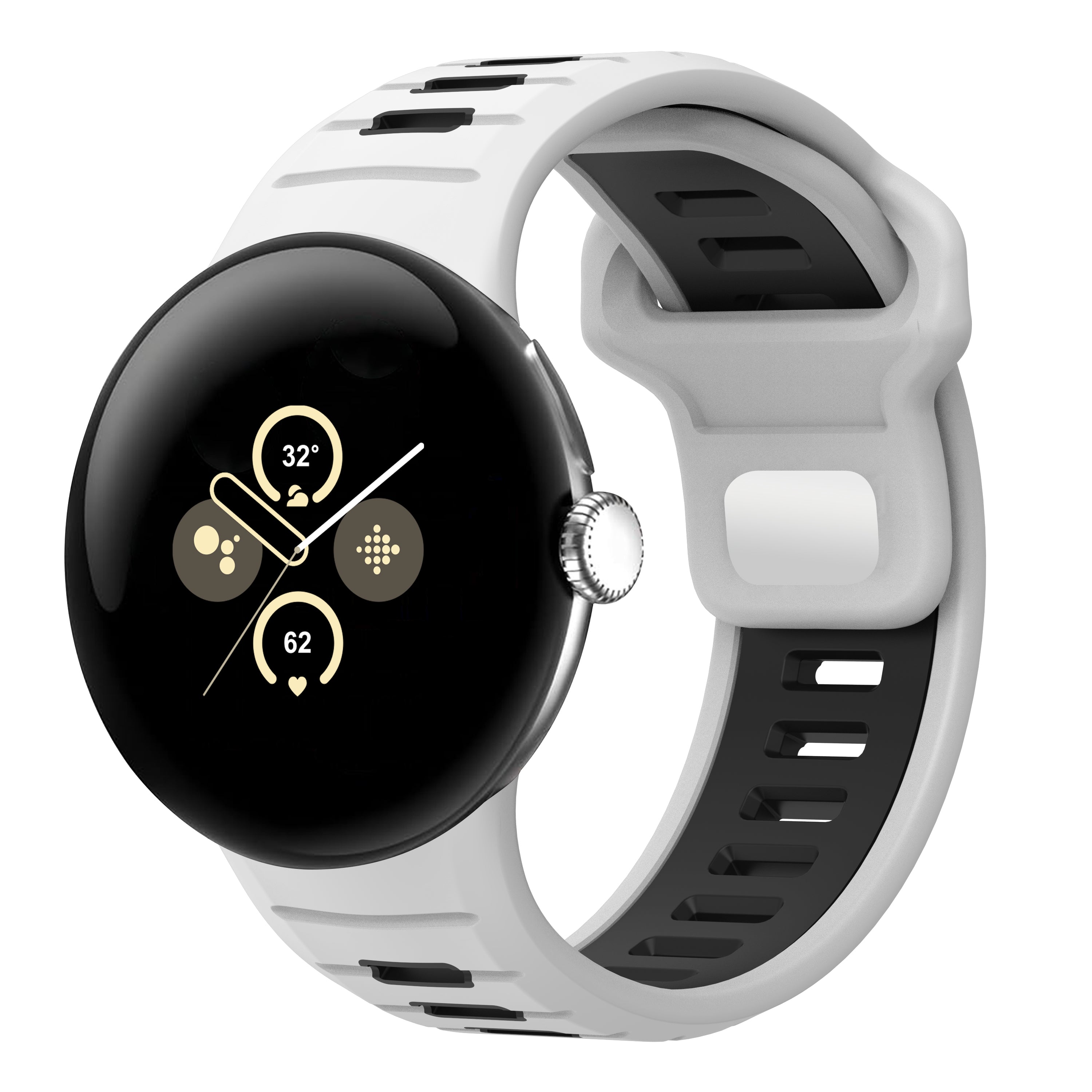 Correa deportiva Outdoor Google Pixel Watch 3 - 45mm (blanco/negro)