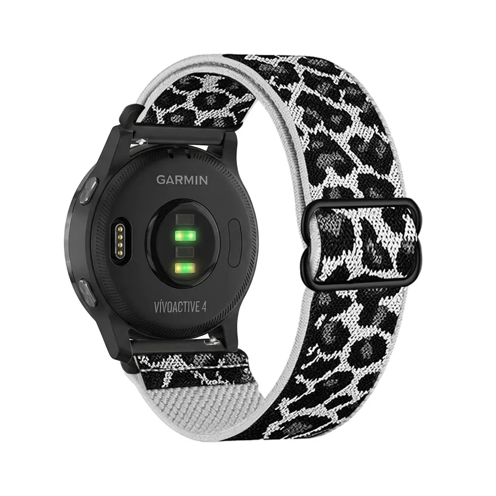Correa elástica Huawei Watch GT 5 Pro - 42mm (leopardo blanco)