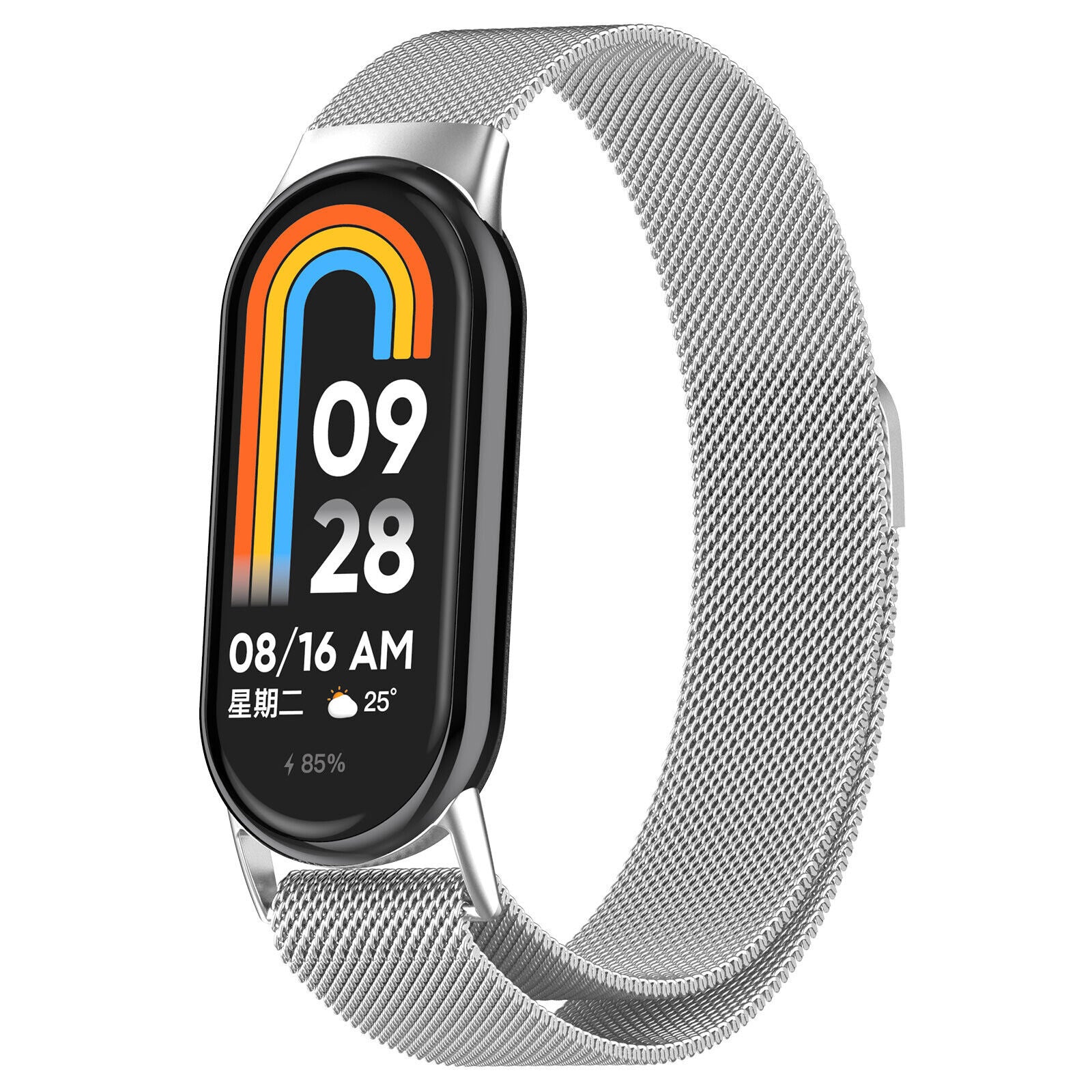 Correa milanesa Xiaomi Smart Band 10 (plateado)