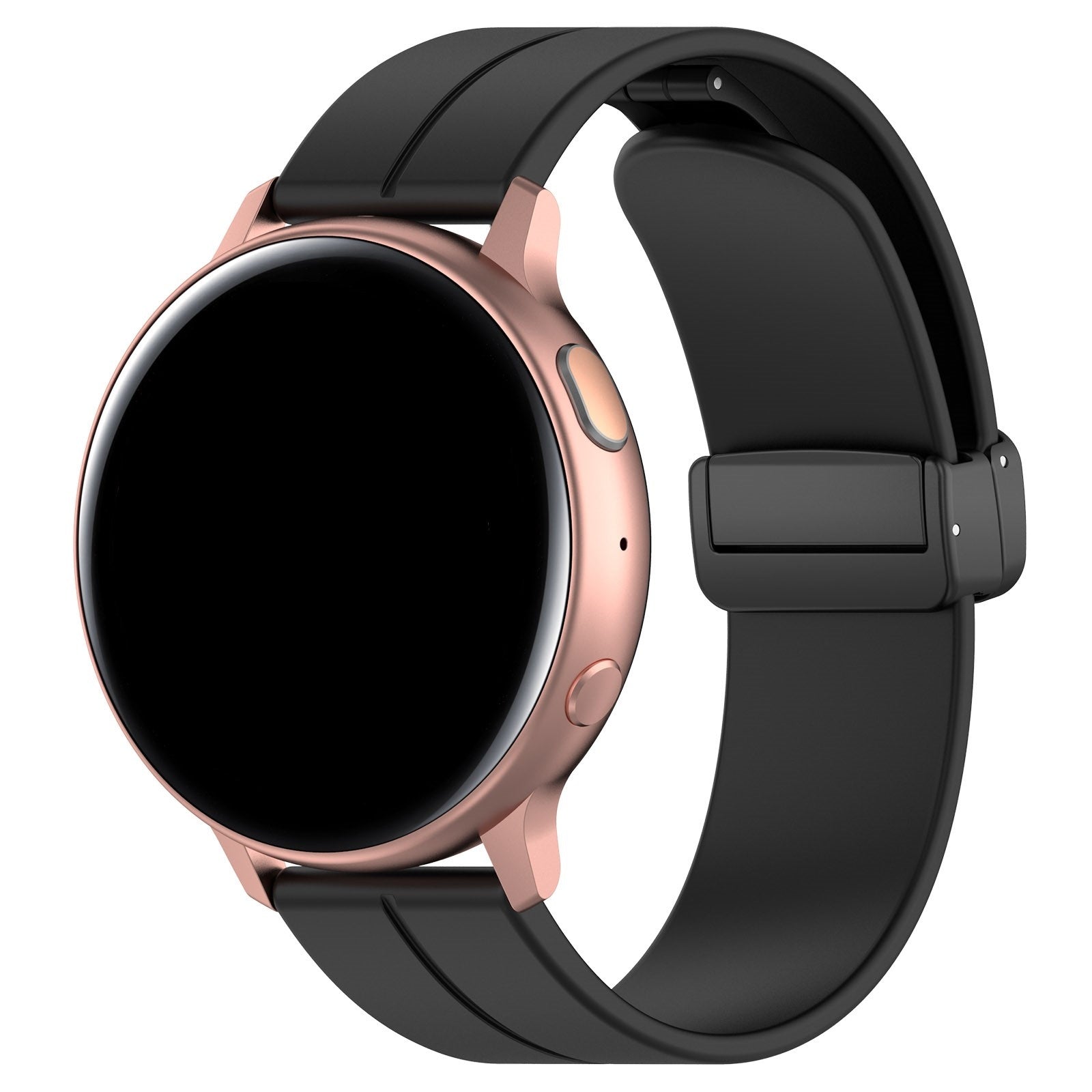 Withings Steel HR Sport D-Buckle Silicone Strap (Black)