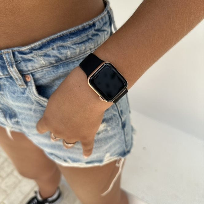 Correa silicona xoxo Wildhearts Apple Watch (negro)