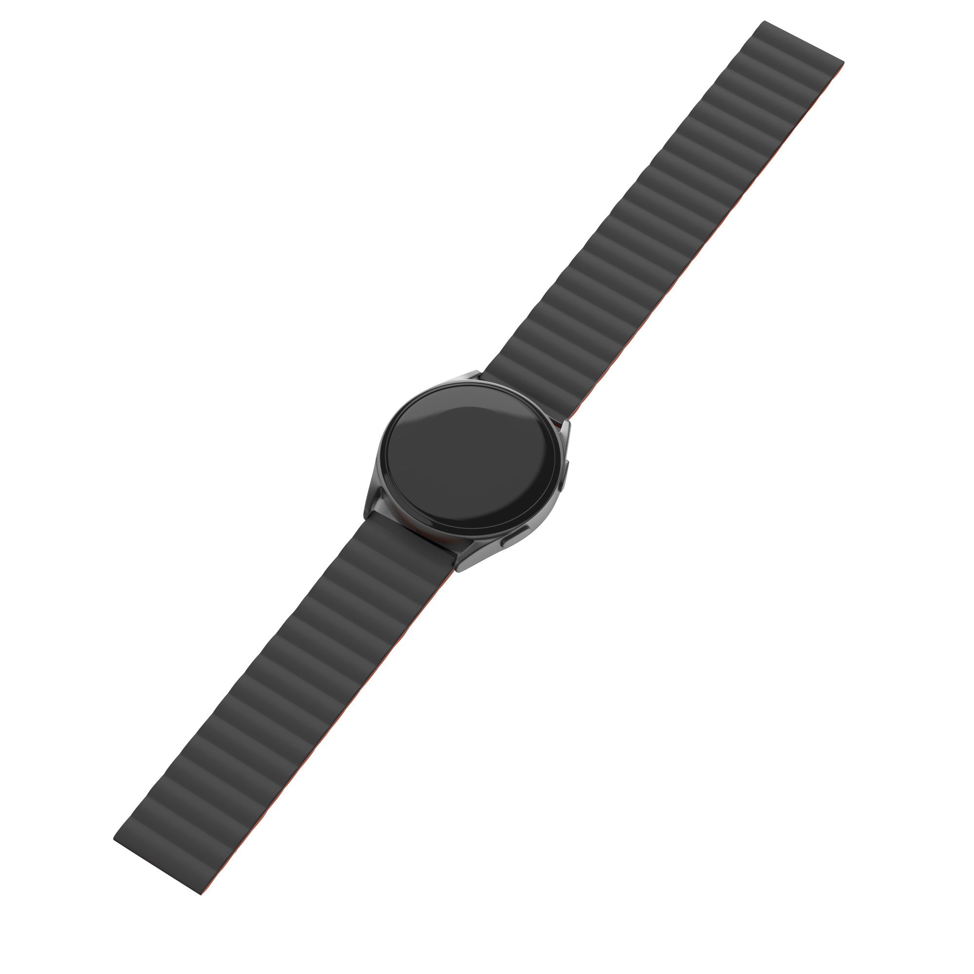 Correa silicona magnética Amazfit Balance 2 (negro/naranja)