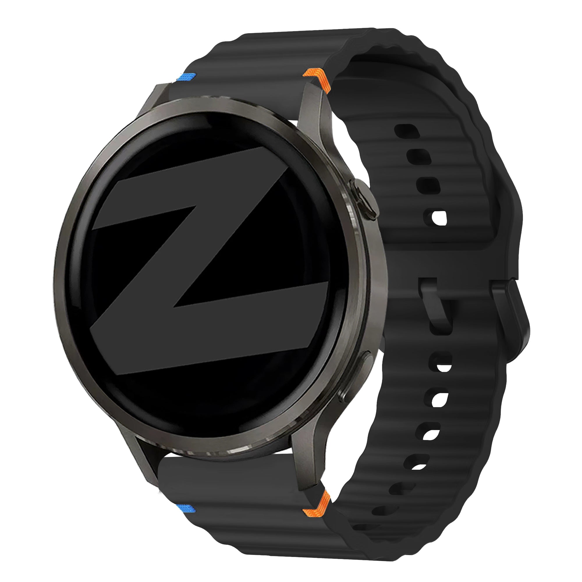 Bandz Garmin Venu 3 Silicone Strap 'Wave' (Black)