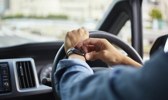 smartwatch in the car