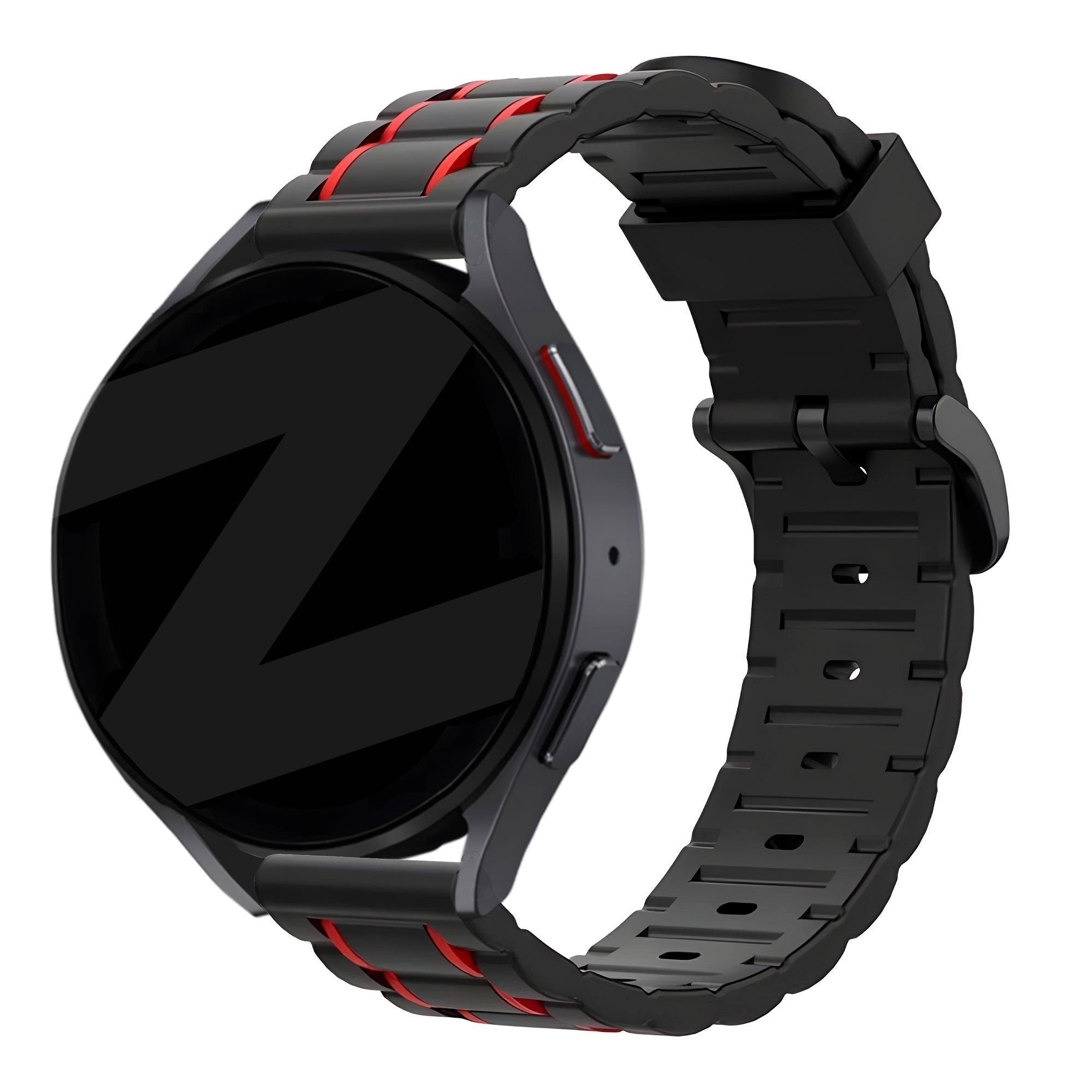 Bandz Suunto Run Striped Sport Strap (Black/Red)