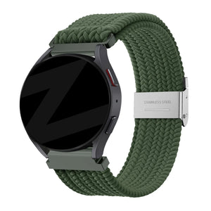 Bandz Correa nylon tejida Suunto 9 Peak Pro (oliva verde)