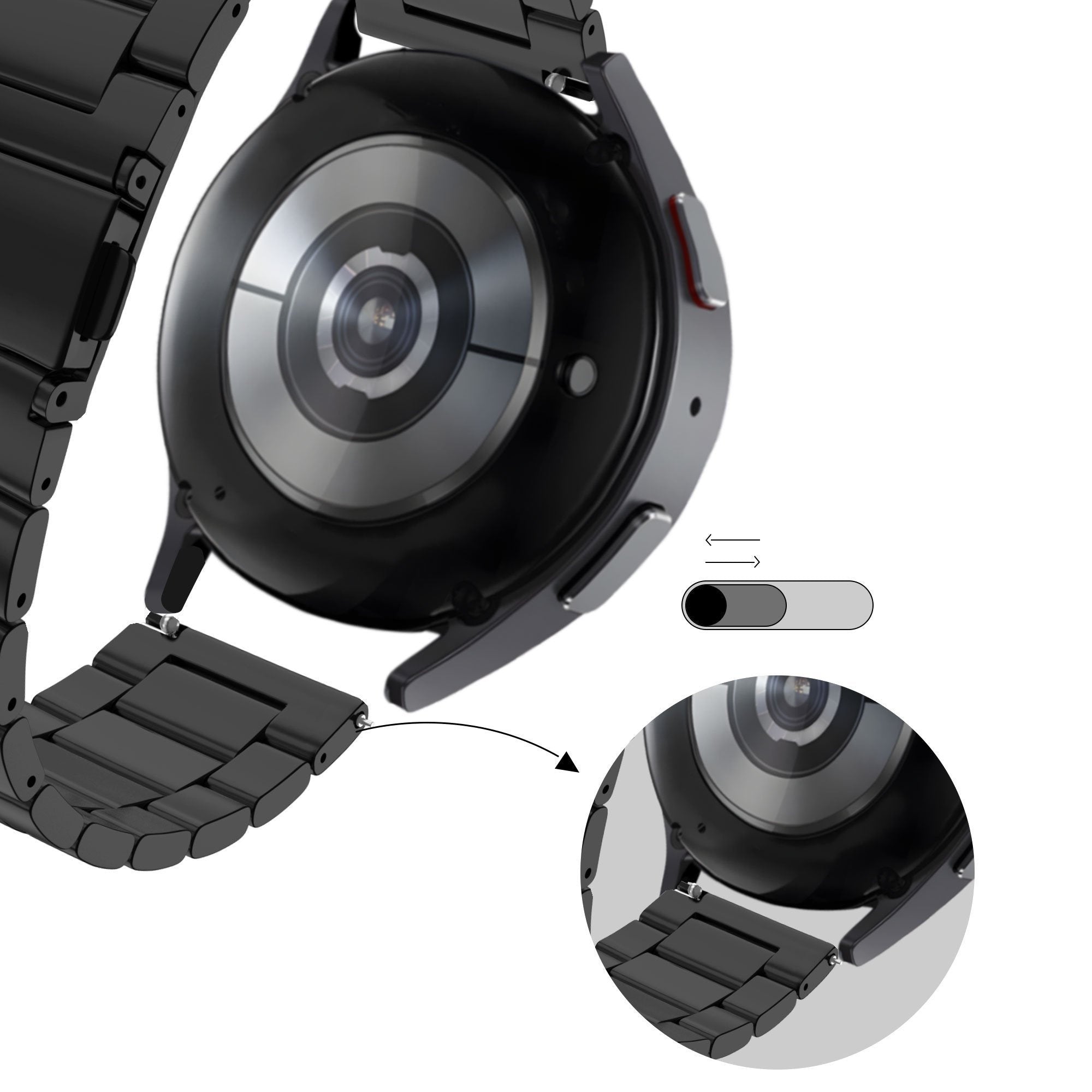 Bandz Correa acero 'Deluxe' Suunto Vertical 2 (negro)