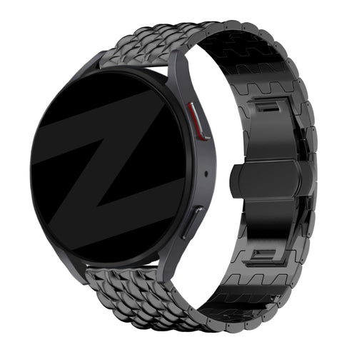 Bandz Correa acero 'Dragon' Pebble Round 2 - 20mm (negro)