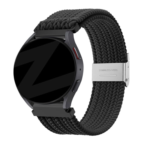 Bandz Garmin Vivoactive 4 Woven Nylon Strap (Black)