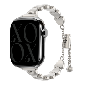 xoxo Wildhearts Correa acero 'hearts' Apple Watch (blanco estrella)