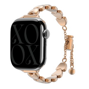 xoxo Wildhearts Correa acero 'hearts' Apple Watch (oro rosado)