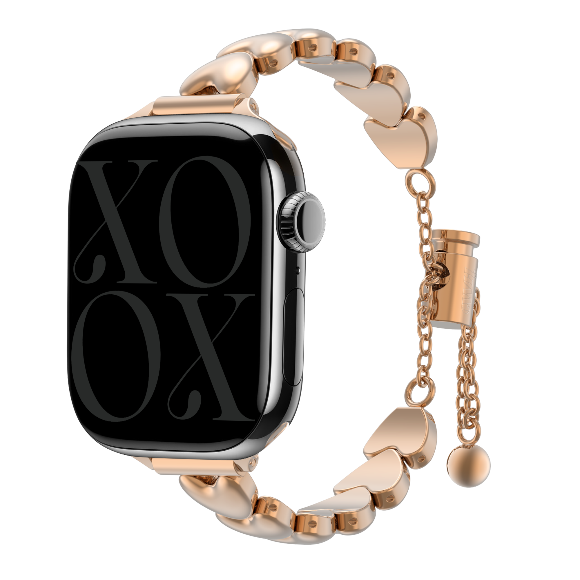 xoxo Wildhearts Correa acero 'hearts' Apple Watch (oro rosado)