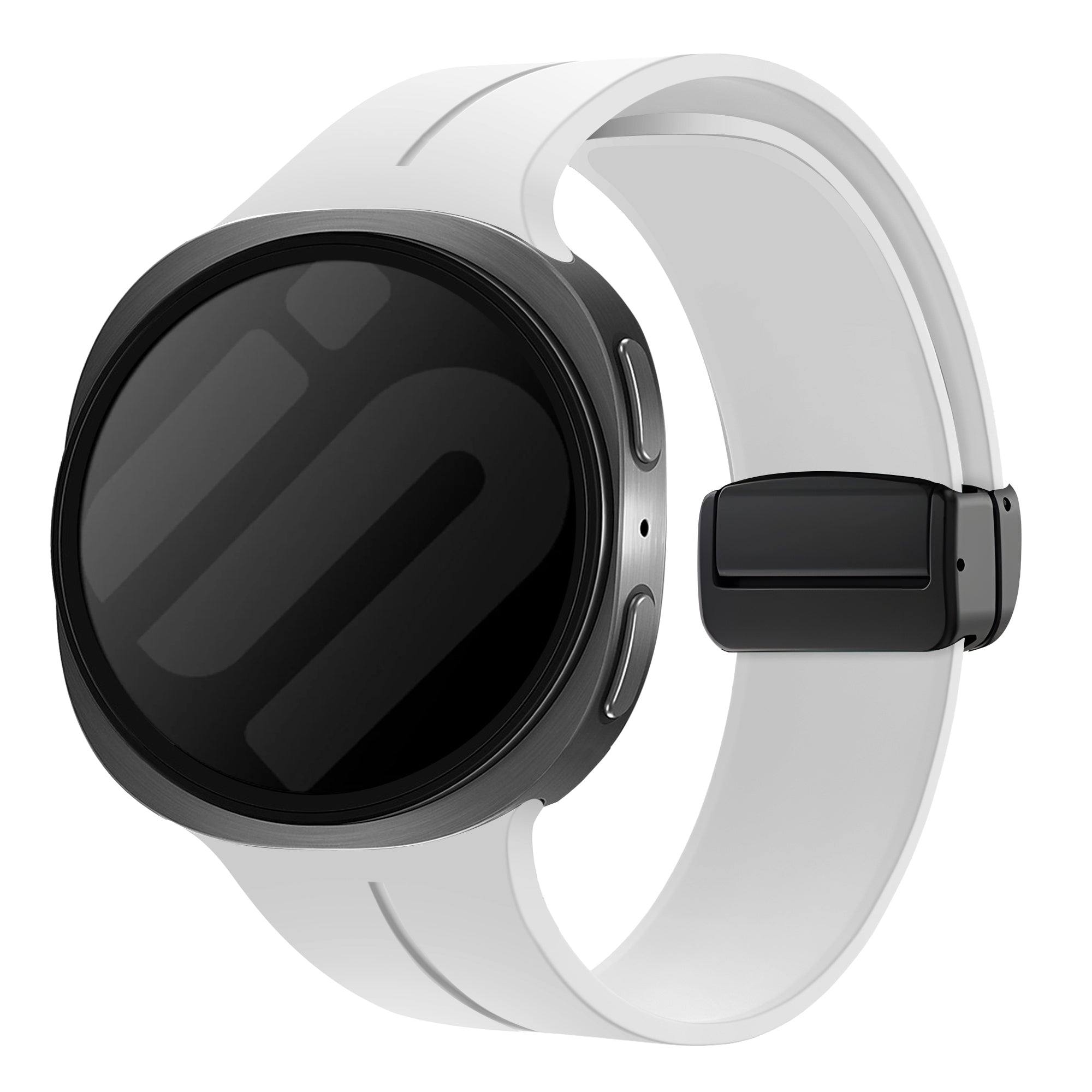 Samsung Galaxy Watch 8 - 44mm D-Buckle Silicone Strap (White)