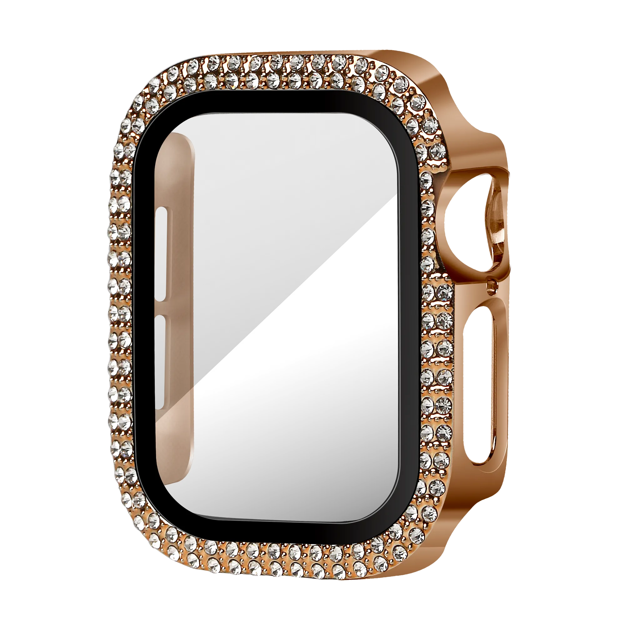 Bandz Apple Watch 10/11 - 42mm Diamond Case with Glass (Rose Gold)