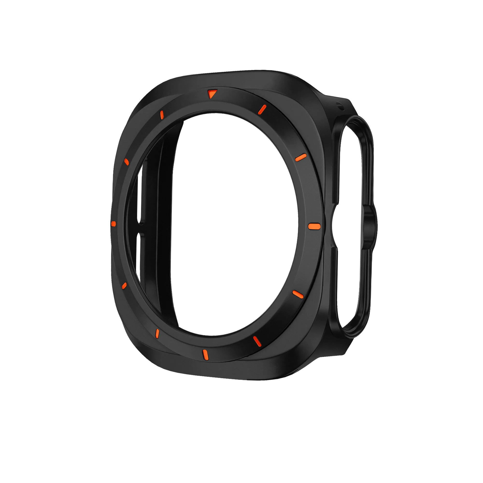 Bandz Samsung Galaxy Watch Ultra Bezel PC Case (Black with Orange)