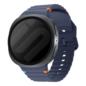 Samsung Galaxy Watch 8 Classic Wave Silicone Strap (Dark Blue)