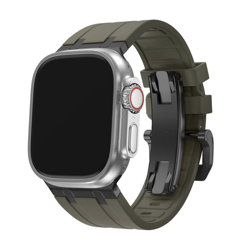BALR. Apple Watch Ultra Liquid Silicone Strap (Brown/Black)