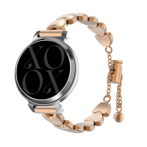 xoxo Wildhearts Correa acero 'hearts' Pebble Round 2 - 14mm (oro rosado)