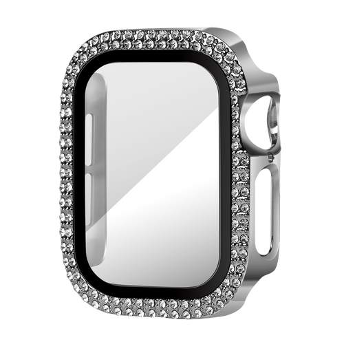 Bandz Apple Watch 10/11 - 42mm Diamond Case with Glass (Silver)