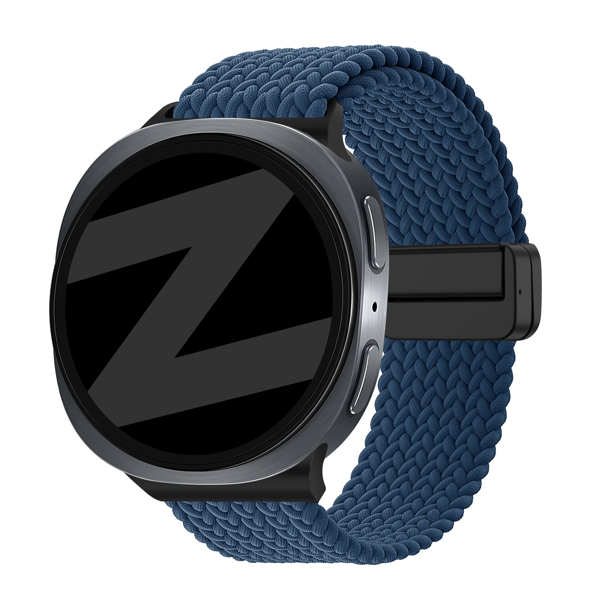 Bandz Samsung Galaxy Watch 8 Classic Magnetic Braided Strap (Dark Blue)