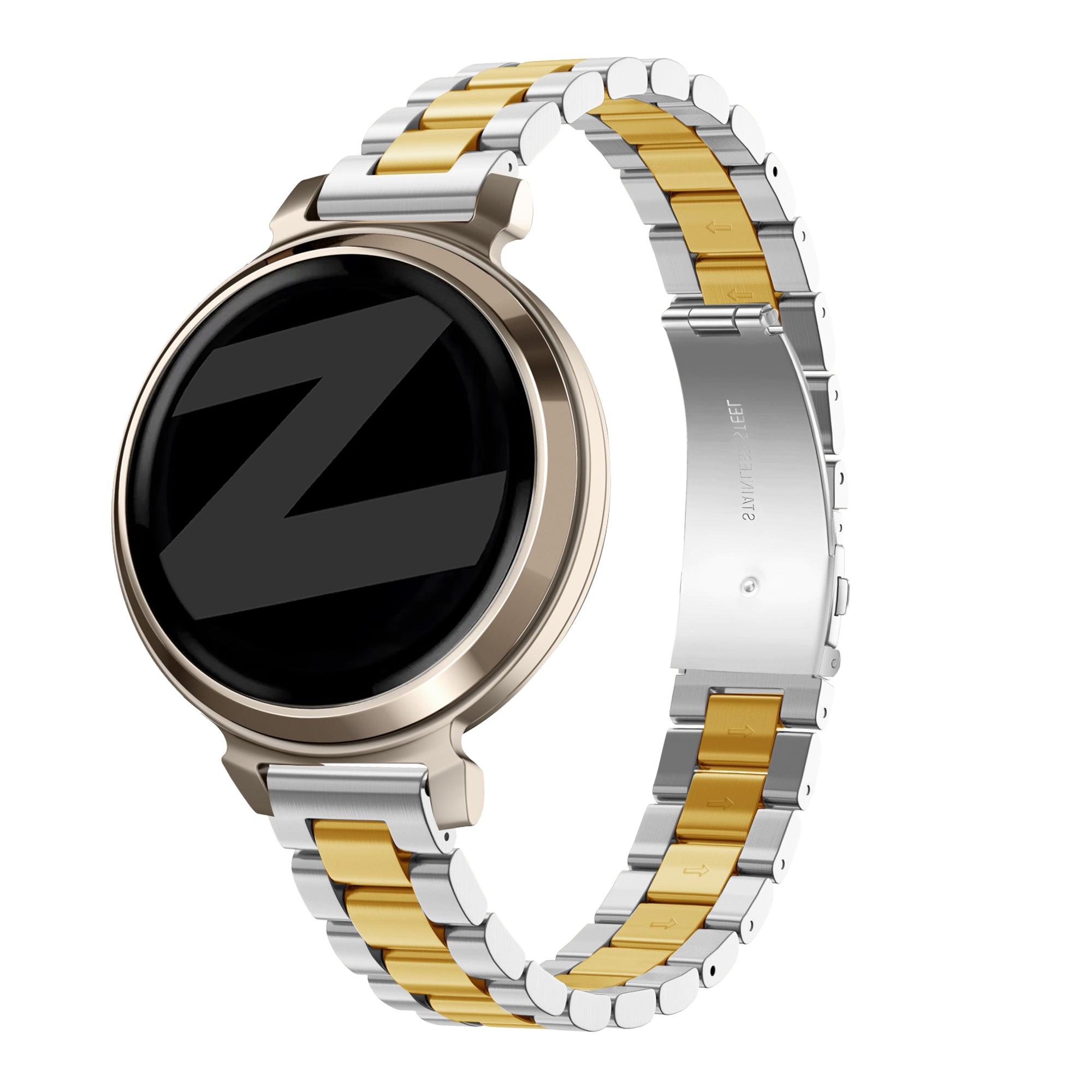 Bandz Garmin Lily 2 Steel Strap 'Classic' (Silver/Gold)