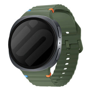Correa silicona Wave Samsung Galaxy Watch 8 - 40mm (verde militar)