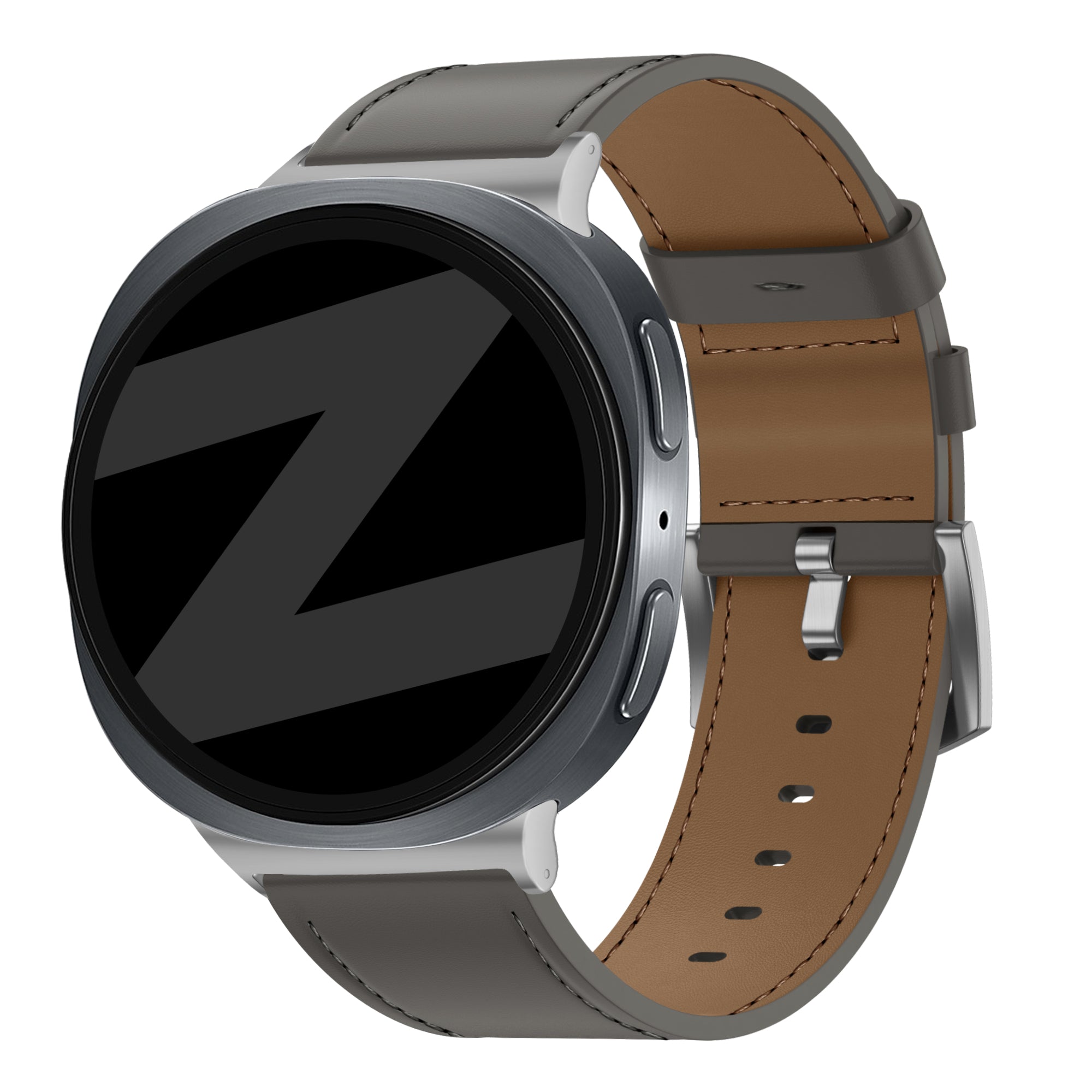Bandz Correa cuero 'Classic' Samsung Galaxy Watch 8 - 40mm (gris oscuro)