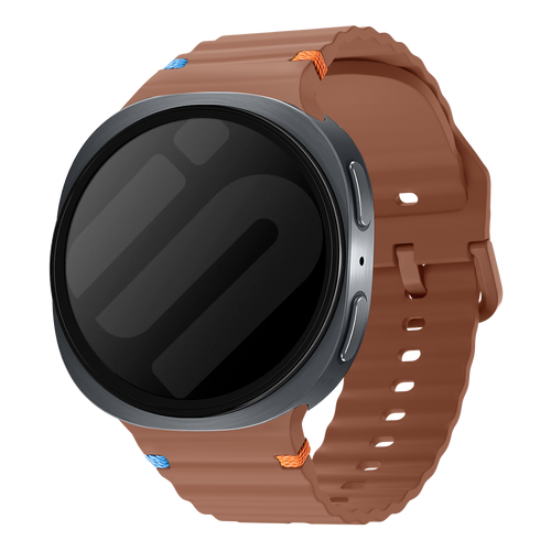 Samsung Galaxy Watch 8 - 40mm Wave Silicone Strap (Brown)