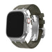 BALR. Apple Watch Ultra Liquid Silicone Strap (Brown/Silver)