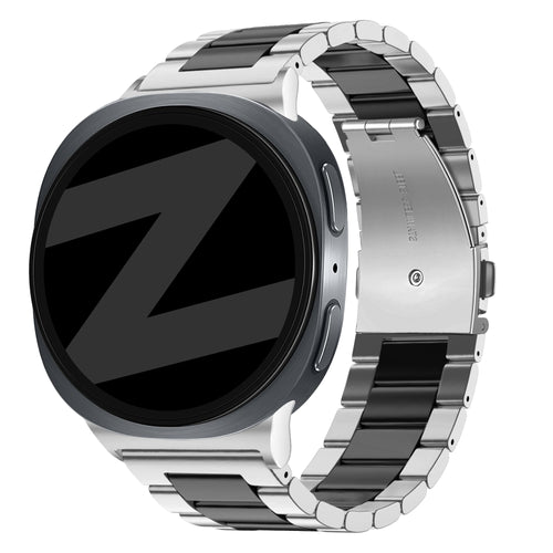 Bandz Samsung Galaxy Watch 8 - 40mm Steel Strap 'Classic' (Silver/Black)