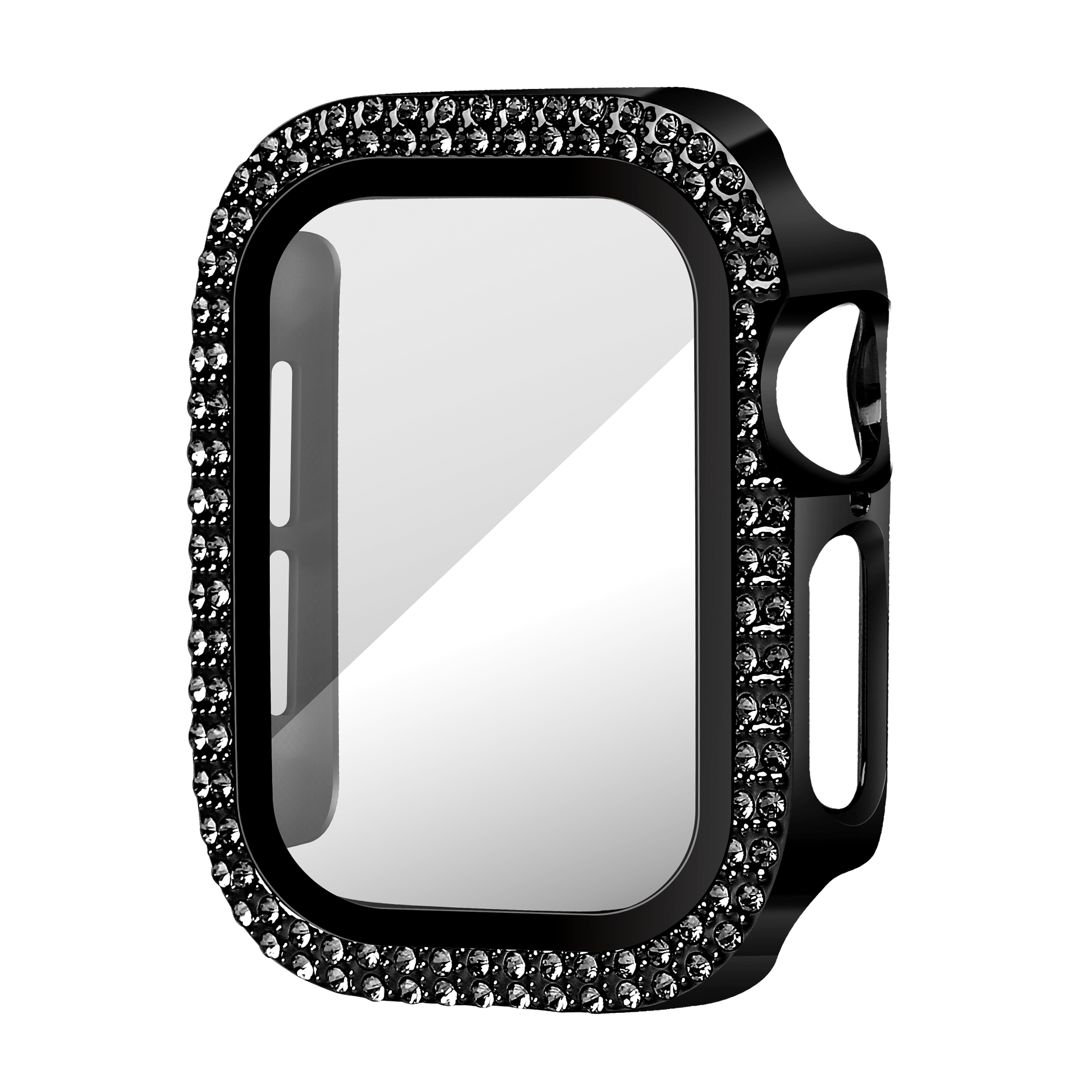 Bandz Funda diamante con vidrio Apple Watch 11 - 42mm (negro)