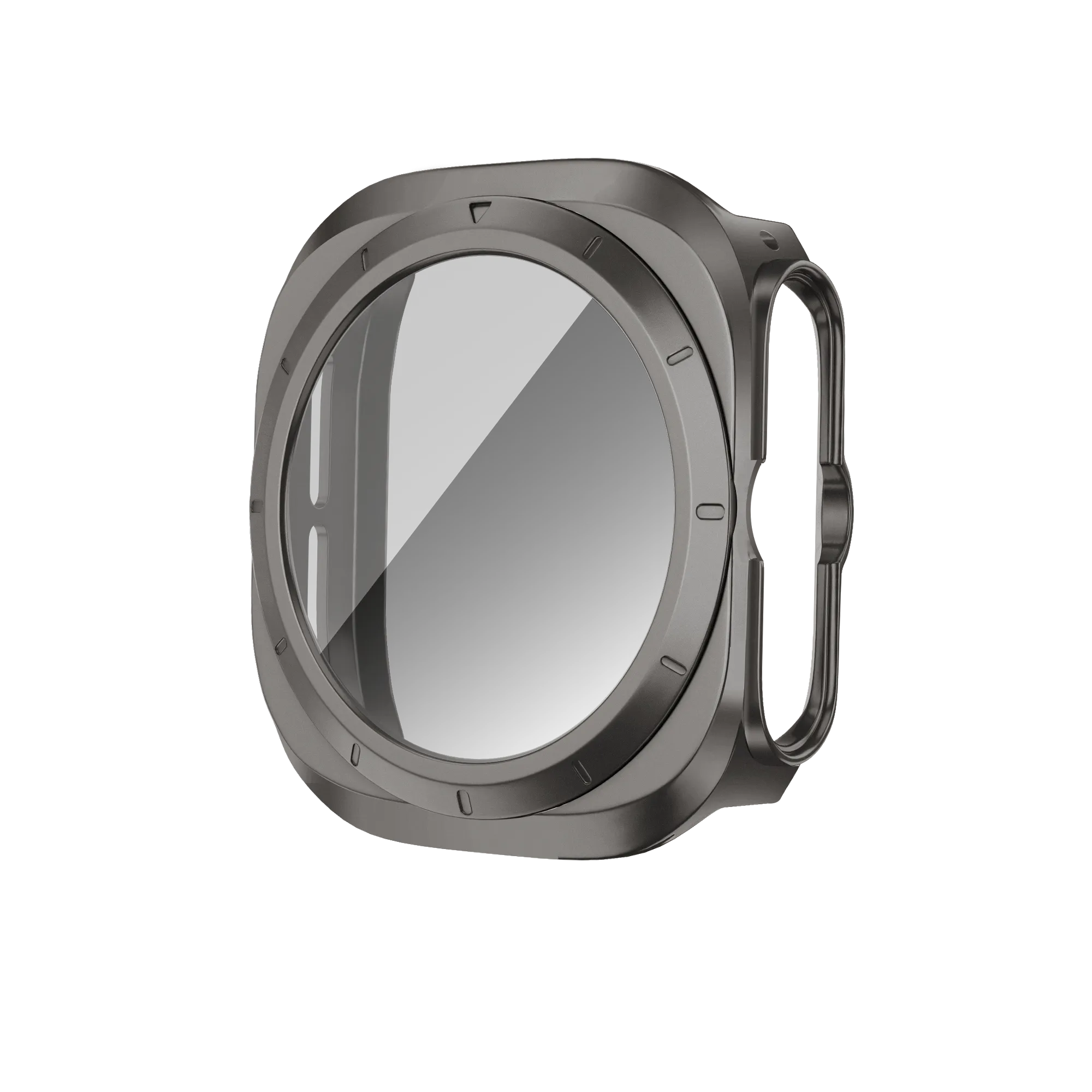 Bandz Samsung Galaxy Watch Ultra PC Case with Glass (Titanium Grey)
