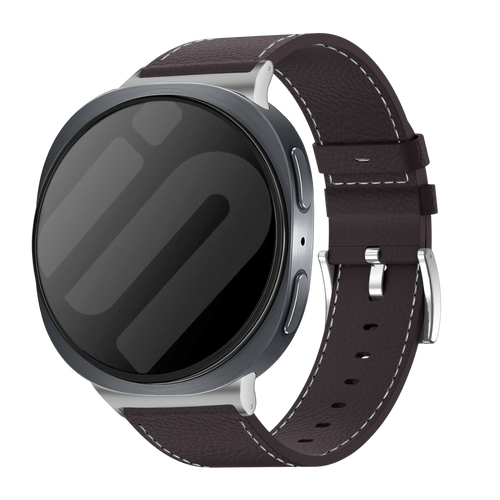 Correa cuero granulado Samsung Galaxy Watch 8 Classic (cafe marrón)