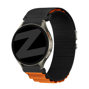 Bandz Correa nylon Alpine Amazfit GTS 2 (negro/naranja)