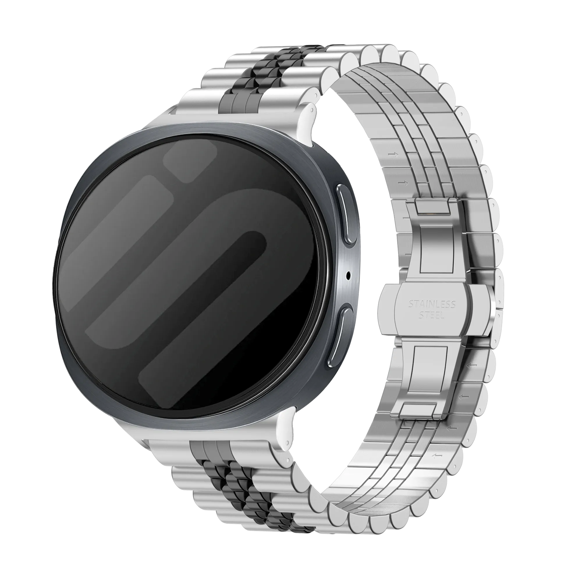 Samsung Galaxy Watch 8 - 44mm Jubilee Steel Strap (Silver/Black)